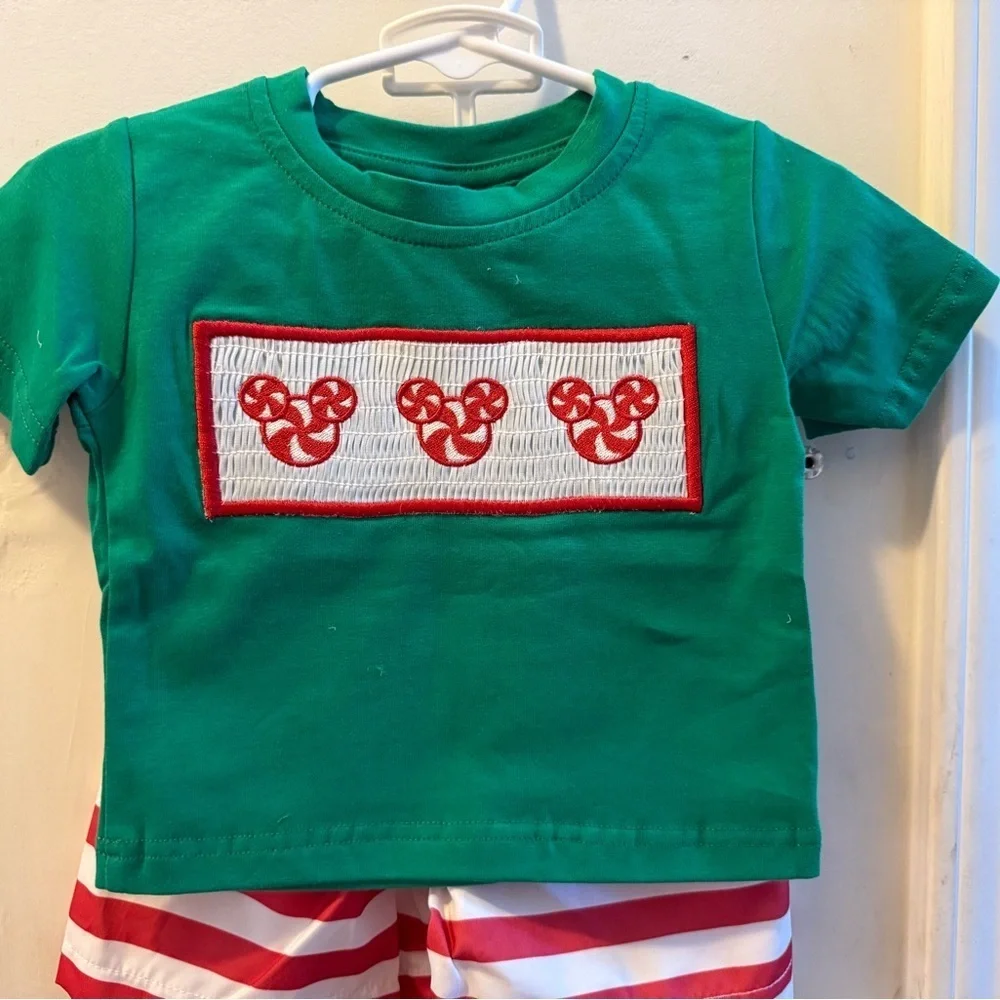 New Smocked Candy Cane Outfit
